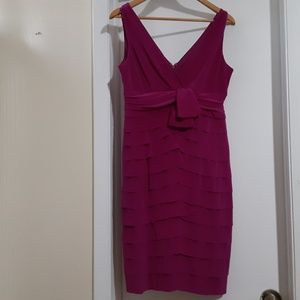 Jones Wear Layered Ruffle Dress 12 P